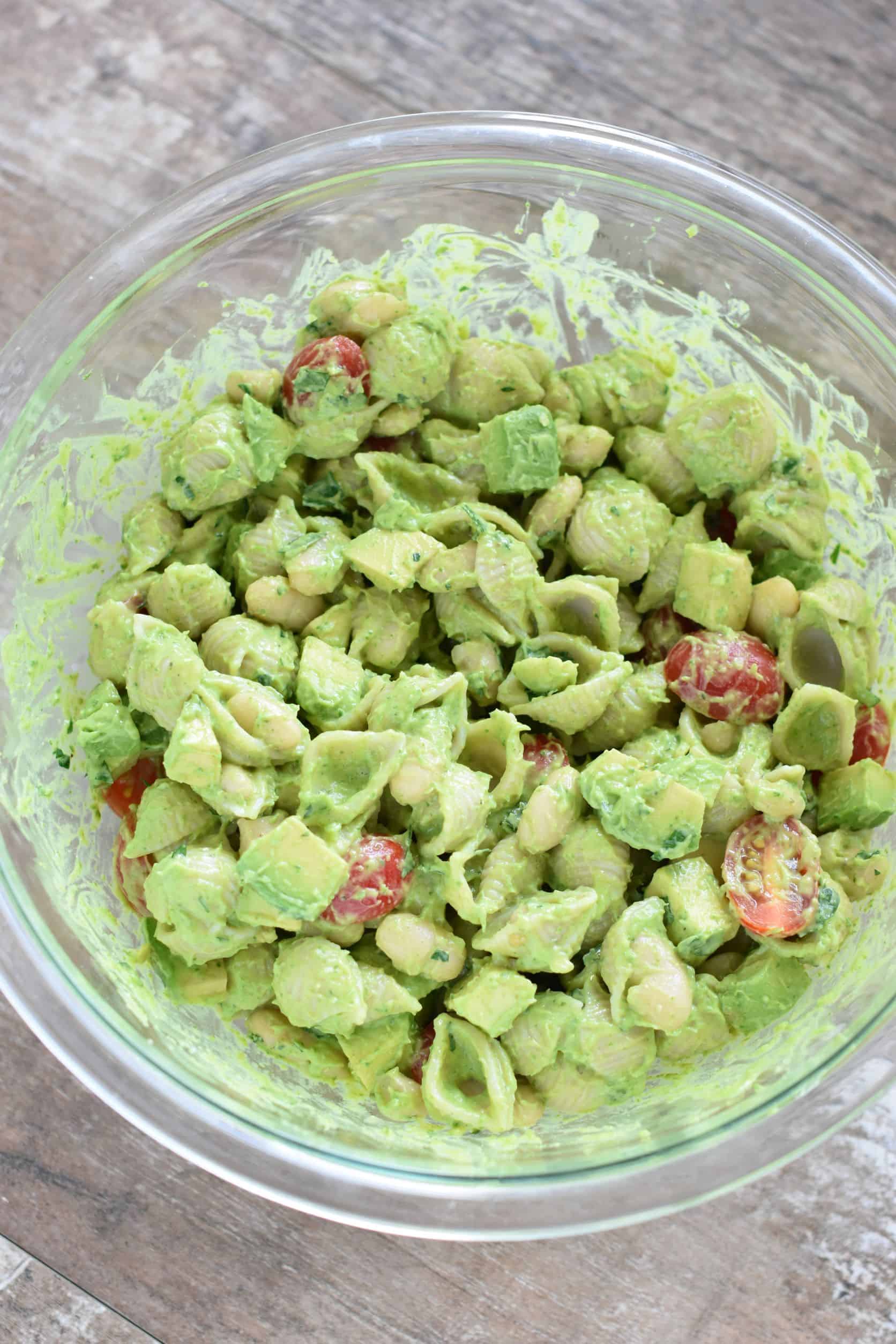 Avocado Pasta Salad Medium shell pasta recipes vegetarian