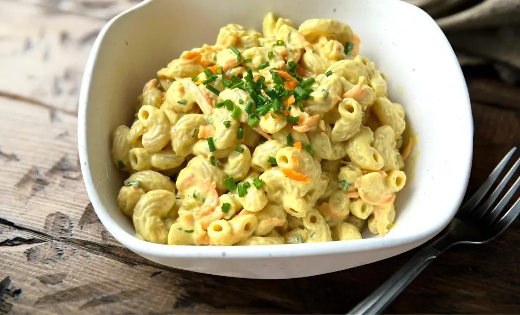 Curried Vegetable Pasta salad Medium shell pasta recipes vegetarian