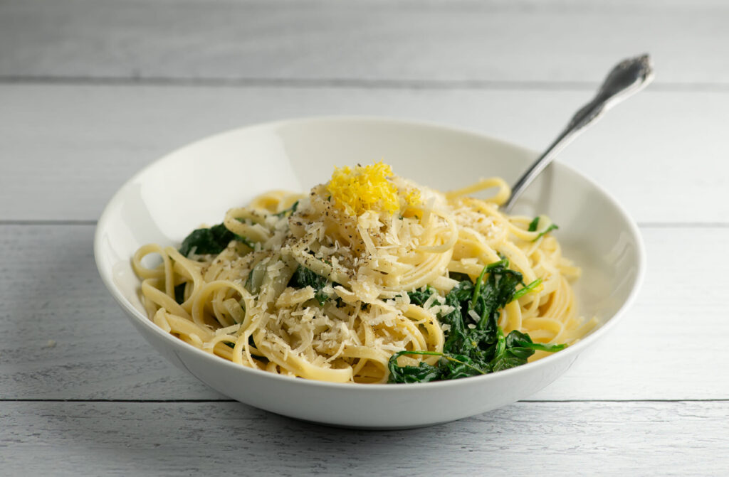 Lemon and Spinach Pasta