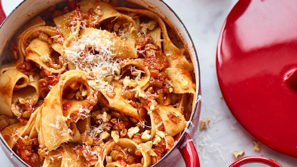 Lentils with pasta