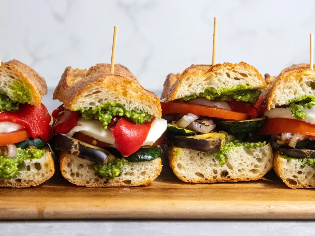 Grilled Vegetable and Pesto Panini