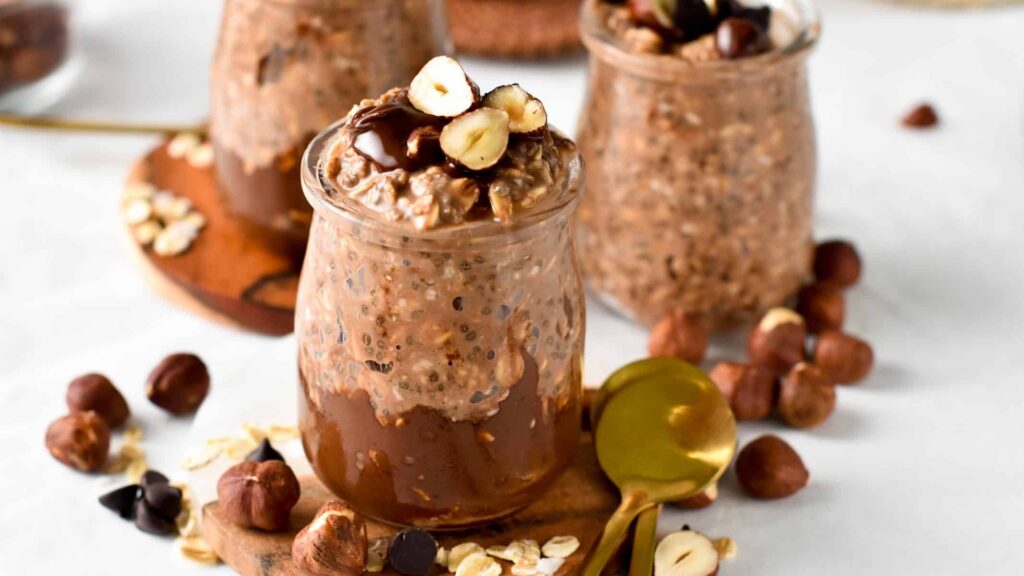 Vegan Chocolate Hazelnut Overnight Oats