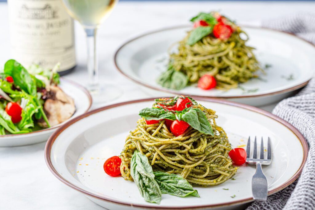 Garnishing Pasta