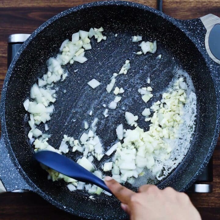 Sautéing Aromatics ( Onion And Garlic)