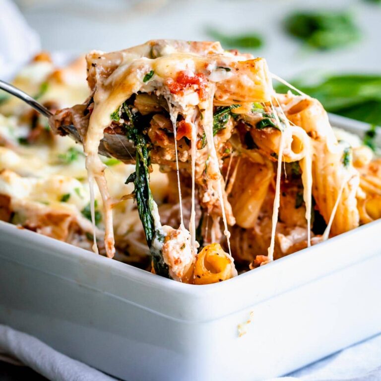 Baked pasta dishes vegetarian